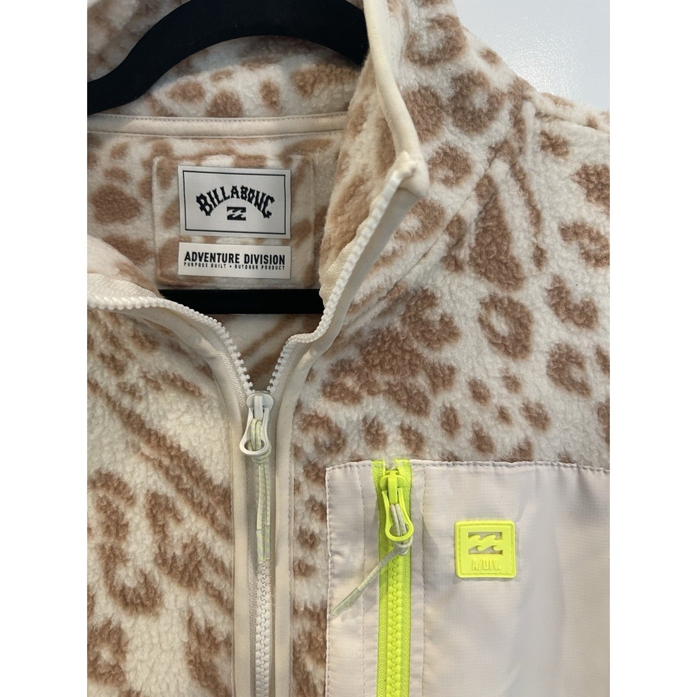 Billabong Women's Medium Adventure Division Full Zipper Sweatshirt Animal Print - Picture 3 of 4
